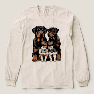 Rottweiler - Rottweilers Loyal Guardians Of Kids Tri-Blend Shirt