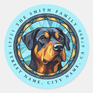 Rottweiler Round Stickers