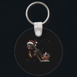 Rottweiler Santa Christmas Tree Lights Ugly Pajama Key Ring<br><div class="desc">Rottweiler Santa Christmas Tree Lights Ugly Pajama Dog Lover Men Women Kids</div>