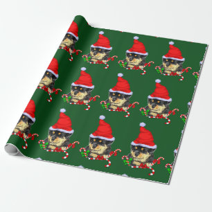 Rottweiler Santa Christmas Wrapping Paper