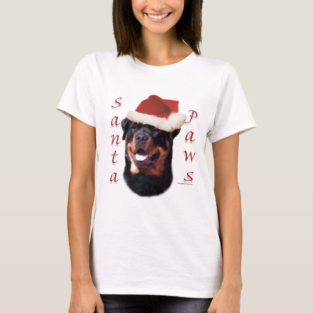 Rottweiler Santa Paws T-Shirt (Front)