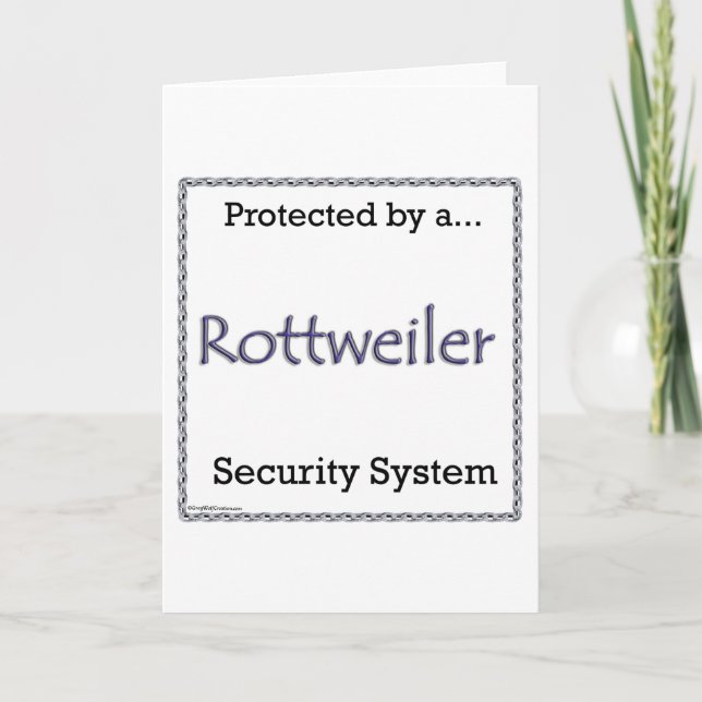 Rottweiler Security System Holiday Card (Front)