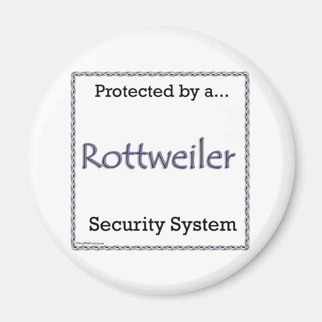 Rottweiler Security System - Magnet (Front)