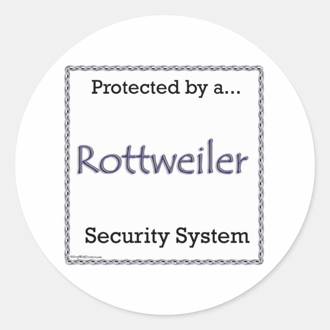 Rottweiler Security System Sticker (Front)