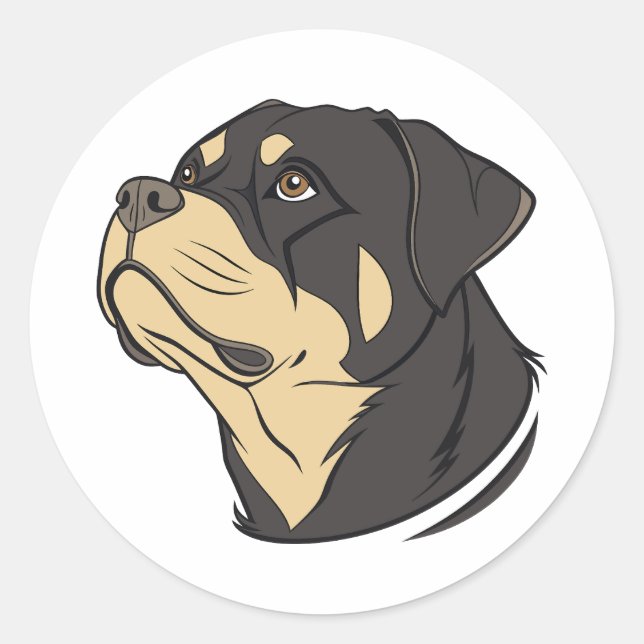 Rottweiler Side Profile Sticker – Calm & Bold (Front)