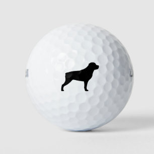Rottweiler Silhouette Golf Balls