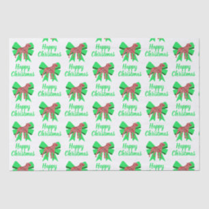 Rottweiler Silhouette Red Christmas Dog & Boe Whte Tissue Paper