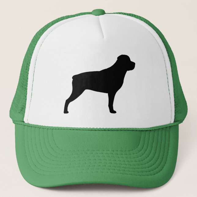 Rottweiler Silhouette Trucker Hat (Front)