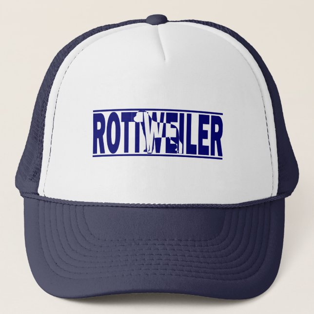 Rottweiler Silhouette Trucker Hat (Front)