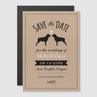 Rottweiler Silhouettes Wedding Save the Date