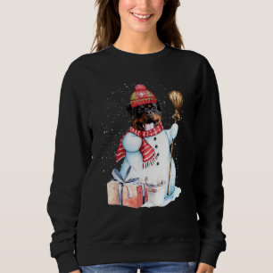 Rottweiler Snowman Snow Night Christmas Dog Owner Sweatshirt