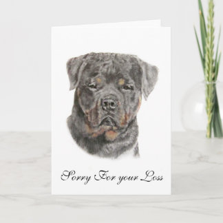 Rottweiler Sorry For Your  Loss Card