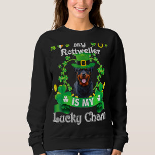Rottweiler St Patrick S Day Irish Funny Dog Lover Sweatshirt