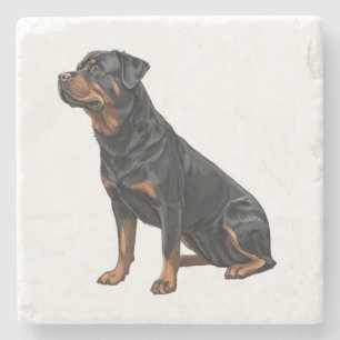 Rottweiler Stone Coaster