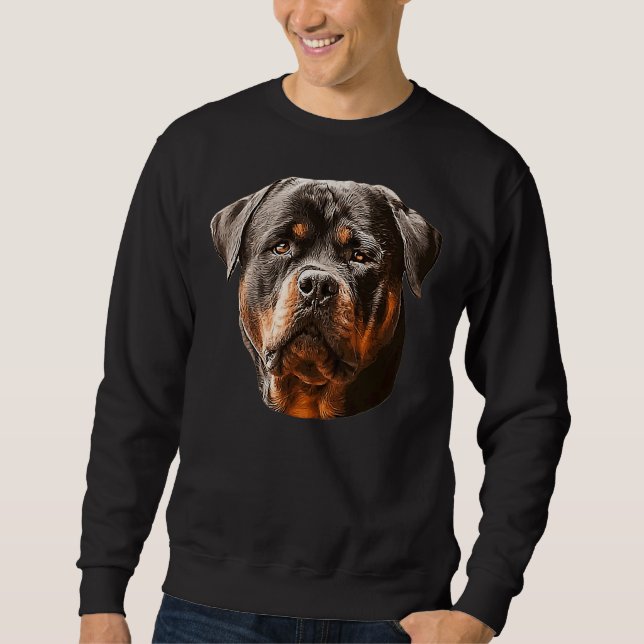 Rottweiler Stunning Dog Head Sweatshirt (Front)