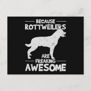 Rottweiler T-Shirt Copy Announcement Postcard