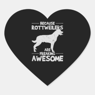 Rottweiler T-Shirt Copy Heart Sticker