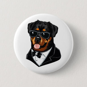 Rottweiler The Bodyguard 6 Cm Round Badge