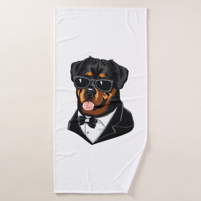 Rottweiler The Bodyguard Bath Towel (Bath Towel)