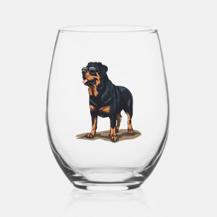 Rottweiler The Explorer Stemless Wine Glass