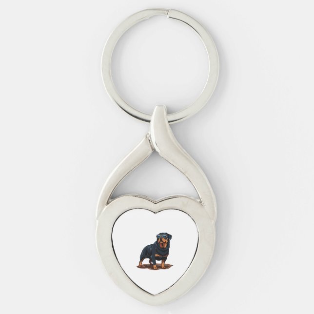 Rottweiler The Gent Key Ring (Front)