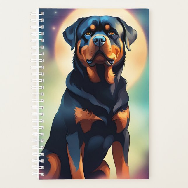 Rottweiler themed planner (Front)