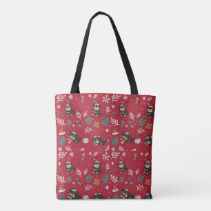 Rottweiler Tote Bag Christmas Cute Kawaii Holiday