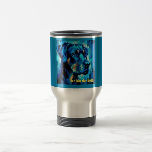 Rottweiler Travel Mug (Center)