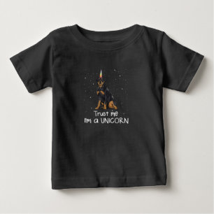 Rottweiler Trust Me Im A Unicorn Dog Baby T-Shirt