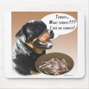 Rottweiler Turkey Mouse Pad