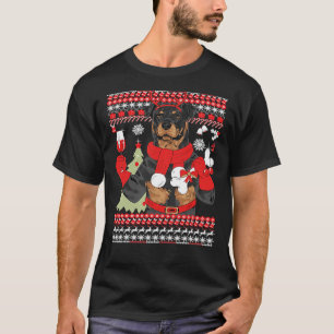 Rottweiler Ugly Christmas Christmas T-Shirt