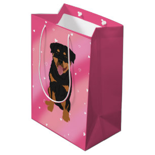 Rottweiler Valentines Day  Medium Gift Bag
