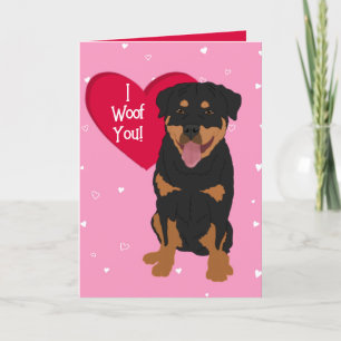 Rottweiler Valentines Day Thank You Card