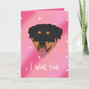 Rottweiler Valentines Day Thank You Card
