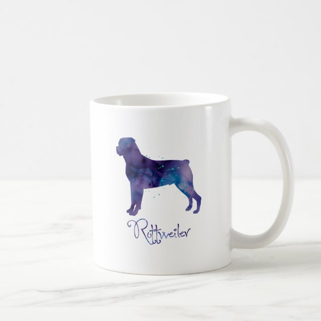 Rottweiler Watercolor Coffee Mug (Right)