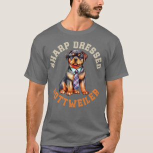 Rottweiler Wearing Tie Cute Rottie Dog T-Shirt