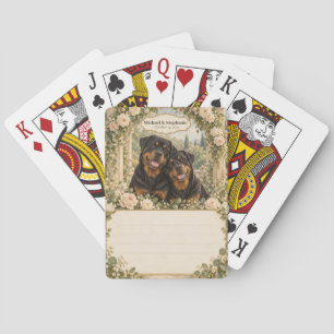 Rottweiler Wedding Guest Book Signing Deck Playing Cards