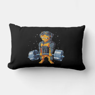 Rottweiler Weightlifting Funny Deadlift Men Fitnes Lumbar Cushion