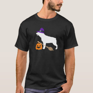 Rottweiler Witch Hat Halloween Dog Costume T-Shirt