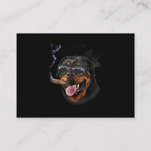Rottweiler With Cigar Wearing Aviator Sunglass Business Card
