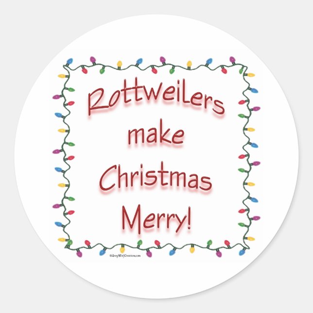 Rottweilers Make Christmas Merry - Sticker (Front)