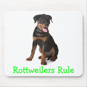 Rottweilers Rule Puppy Dog Mousepad