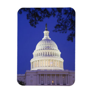 Rotunda of U.S. Capitol at night, Washington Magnet