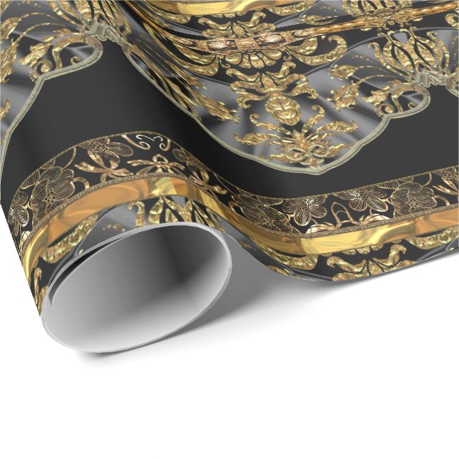 Roubaix Ornate Baroque Wrapping Paper (Roll Corner)