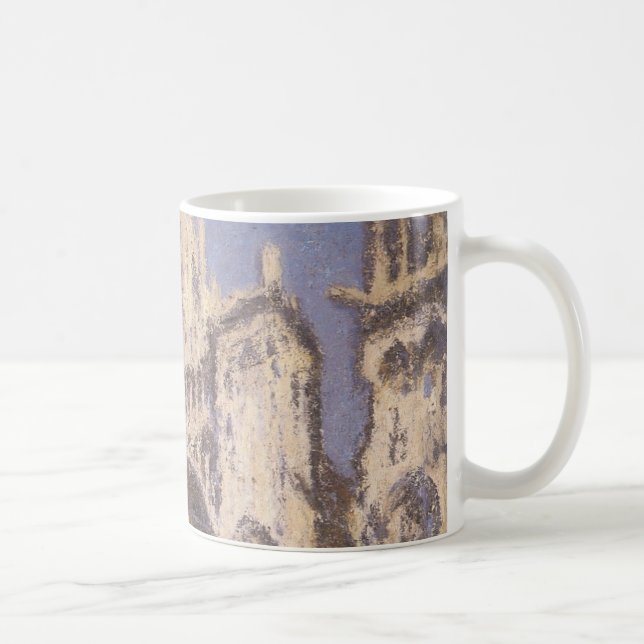 Rouen Cathedral, Harmony Blue Gold by Claude Monet Coffee Mug (Right)