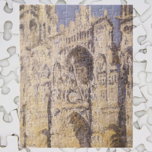 Rouen Cathedral, Harmony Blue Gold by Claude Monet Jigsaw Puzzle