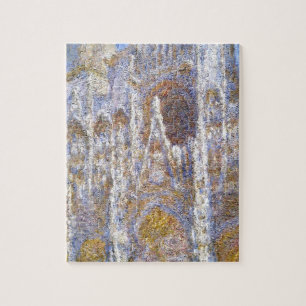Rouen Cathedral, Sunlight Effect by Claude Monet Jigsaw Puzzle