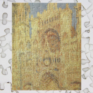 Rouen Cathedral, Sunset by Claude Monet Jigsaw Puzzle
