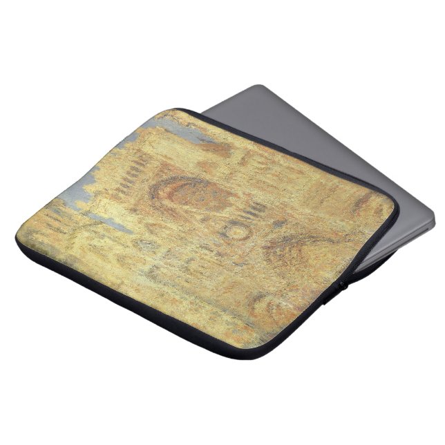 Rouen Cathedral, Sunset by Claude Monet Laptop Sleeve (Front Top)