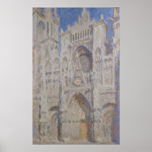 Rouen Cathedral The Portal Sunlight Poster